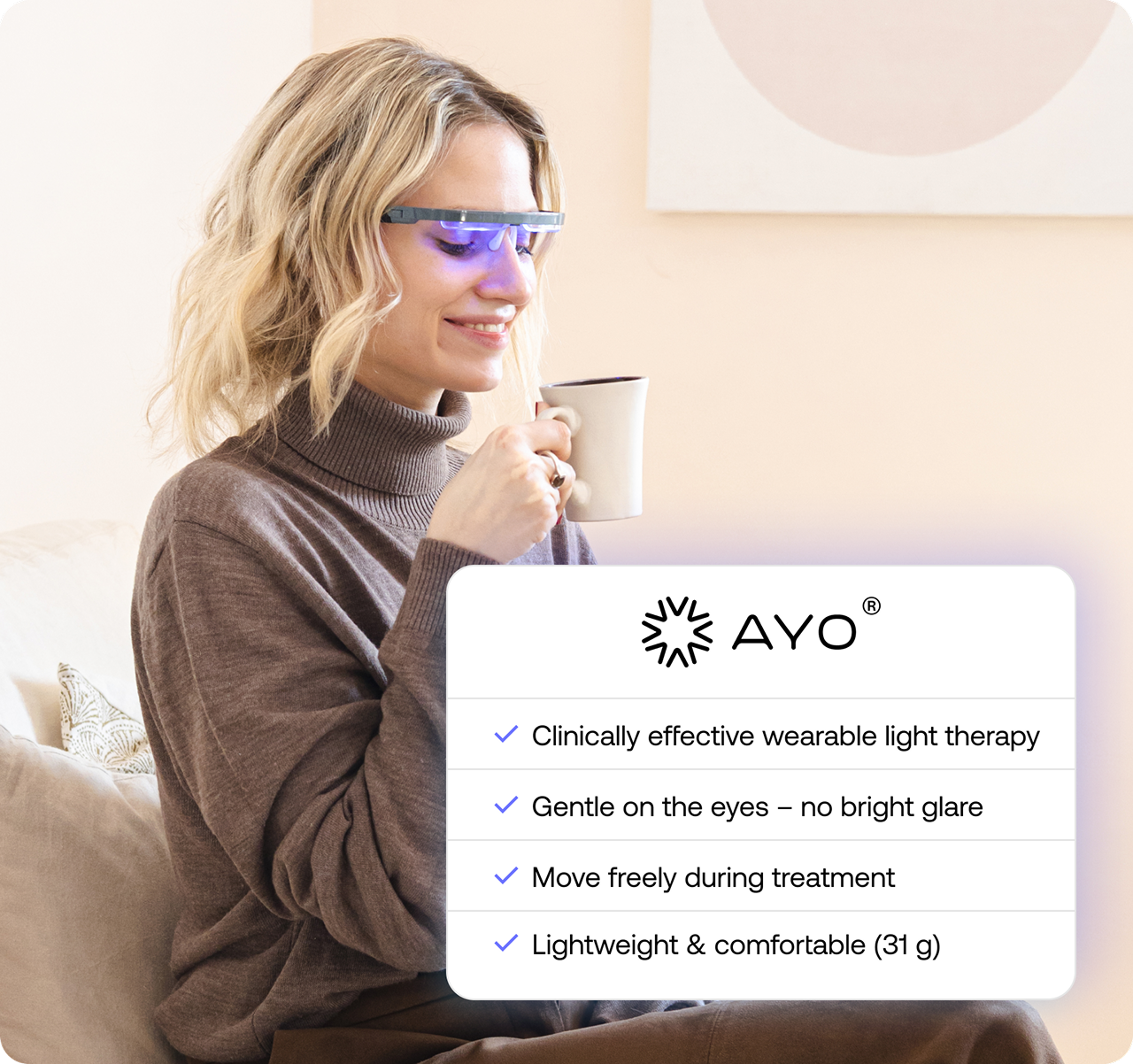 <p>Light therapy shouldn't tie you </p><p>to your desk.</p>