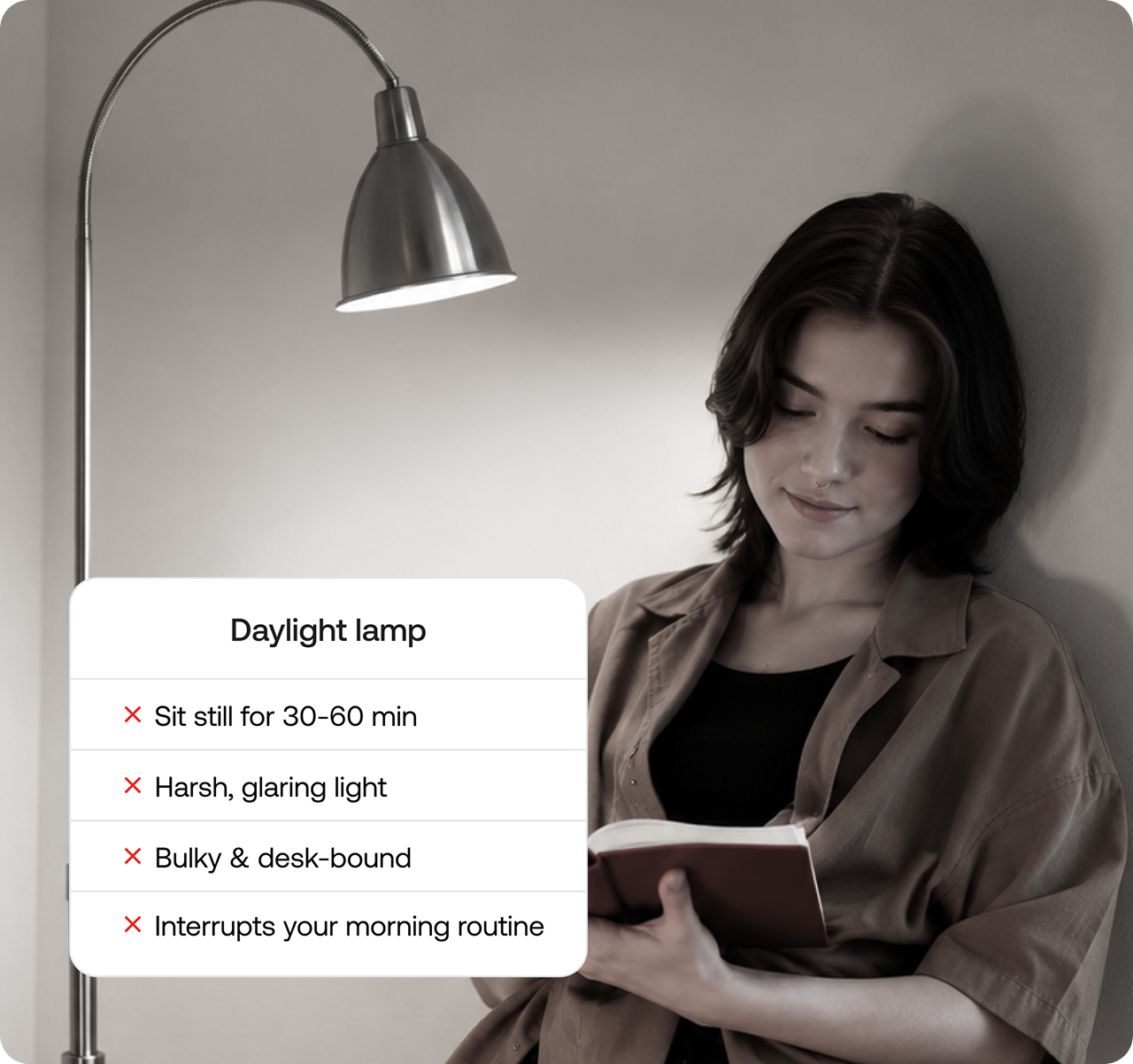<p>Light therapy shouldn't tie you </p><p>to your desk.</p>